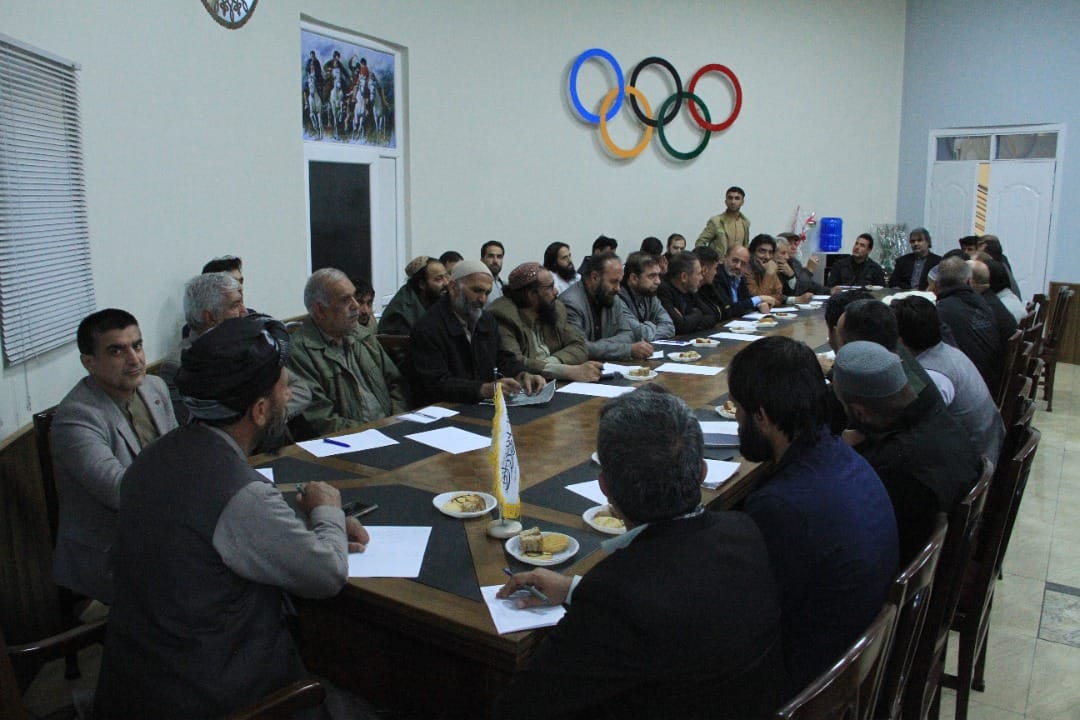 د ورزشي فدراسیونونو له رئیسانو سره د بدني روزنې او ورزش او المپیک ملي کمیټې د سرپرست ناسته