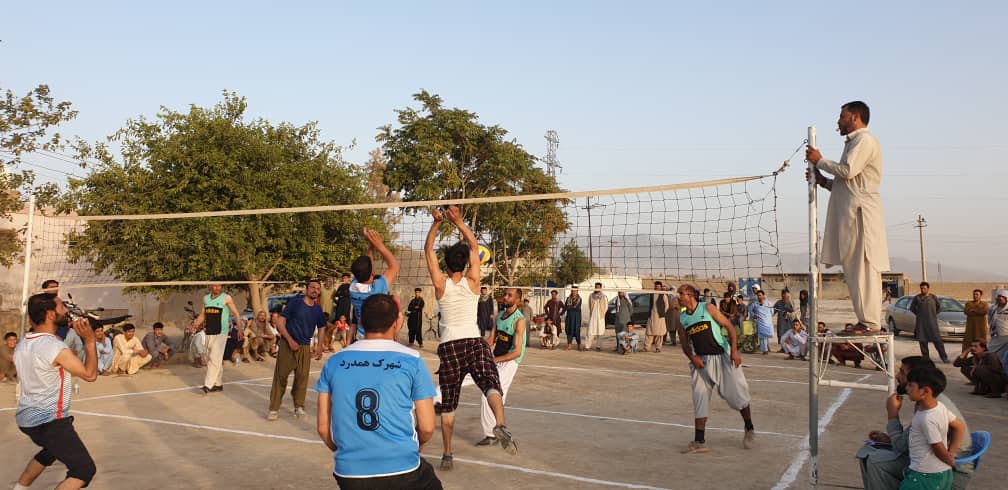 The start of volleyball competitions under the name of Jam Wahdat and Hamdeli in Dehdadi district of Balkh province.