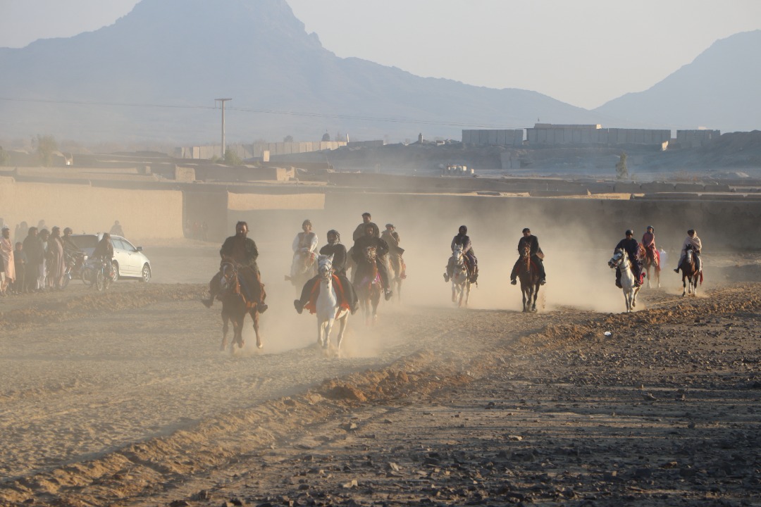 مسابقات اسب سواری در ولسوالی ژری کندهار برگزار شد