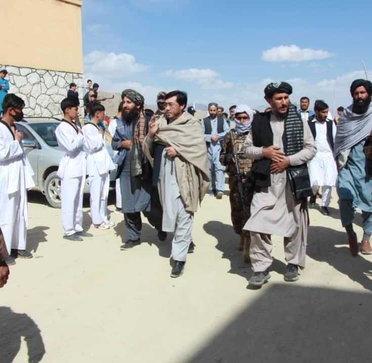 د المپیک ملي کمېټې او سپورټ عمومي ریاست رئیس د غزني ولایت جاغوري ولسوالۍ ته سفر وکړ