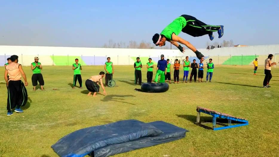کندهار؛ نمایشات پارکور در ولسوالی سپین‌بولدک برگزار شد