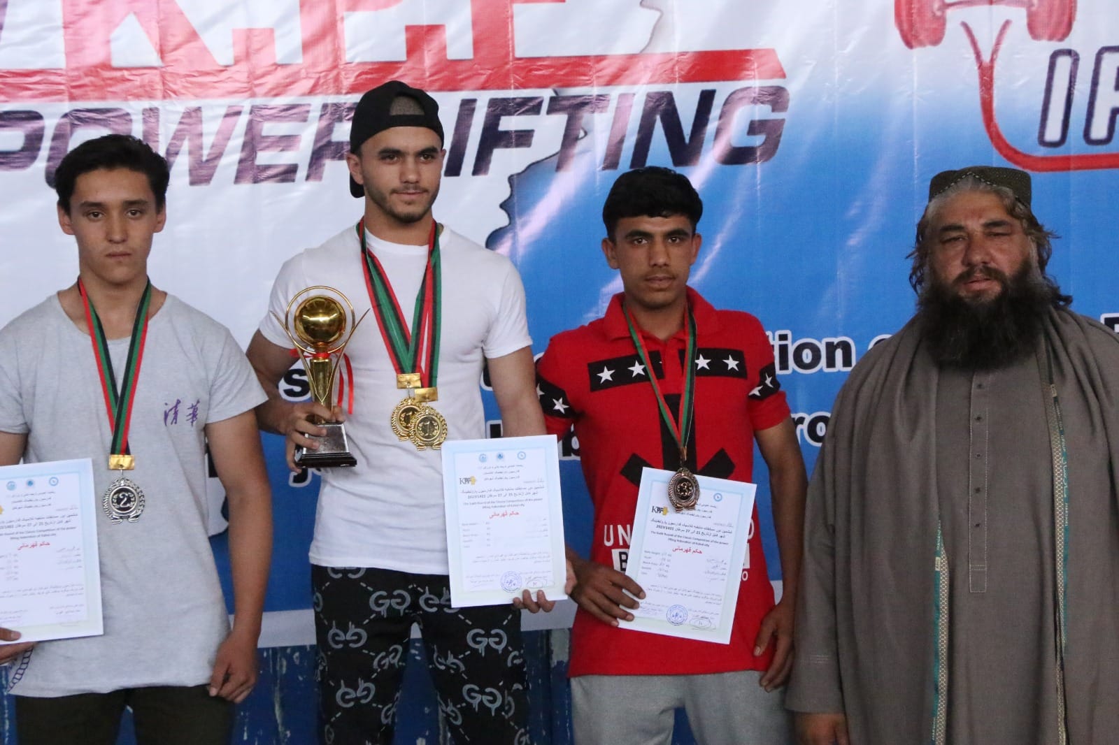 The sixth round of power lifting championship in Kabul ended today