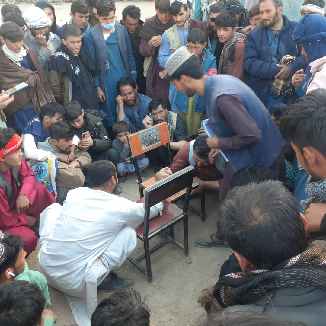 مسابقات دست کشتی در ولسوالی سنگ تخت به پایان رسید