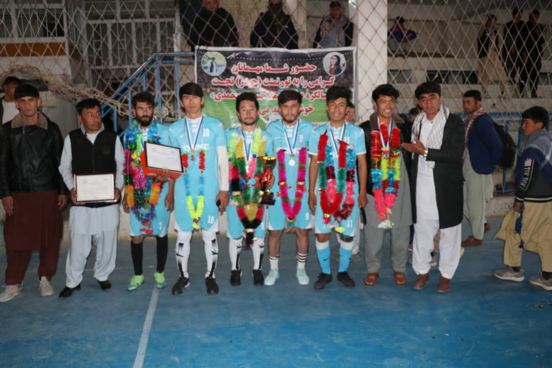 تیم نوید حیدرا قهرمان رقابت‌های فوتسال ولسوالی جاغوری ولایت غزنی شد