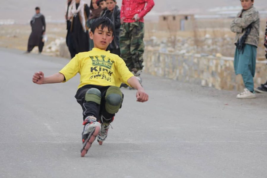 غزنی؛ مسابقات اسکیت میان ۲۰ ورزشکار برگزار شد