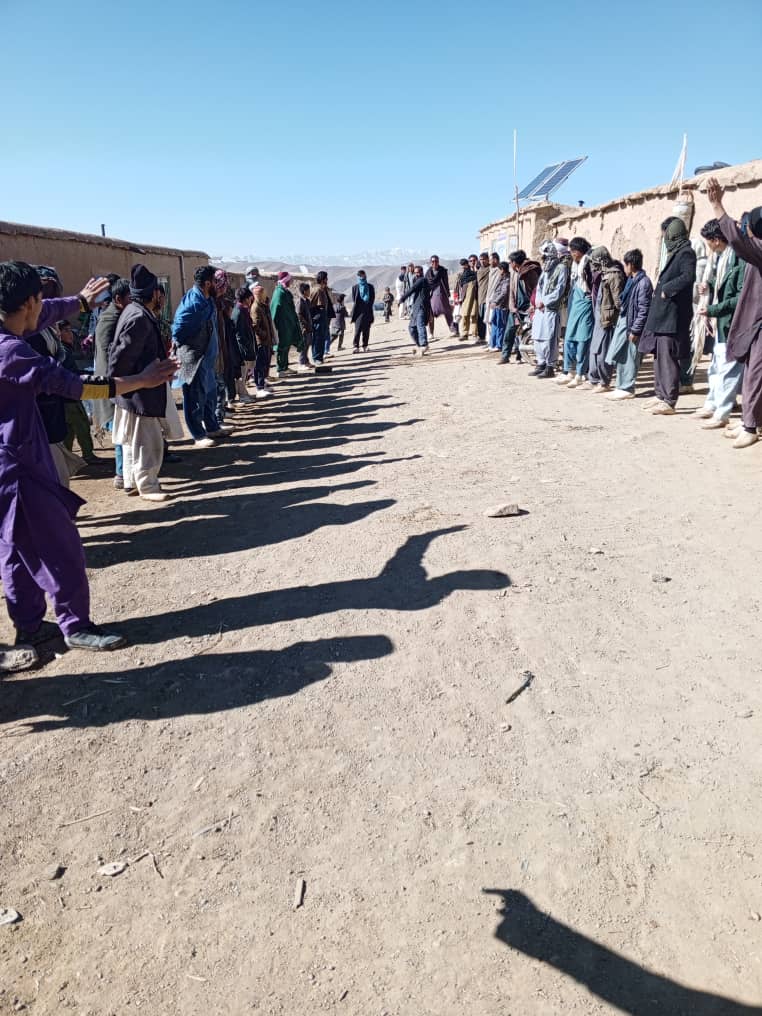 دایکندي؛ خدیر ولسوالۍ کې د ۲۸ ورزشکارانو ترمنځ د تېږې ویشتلو اتلتیک سیالۍ ترسره شوې