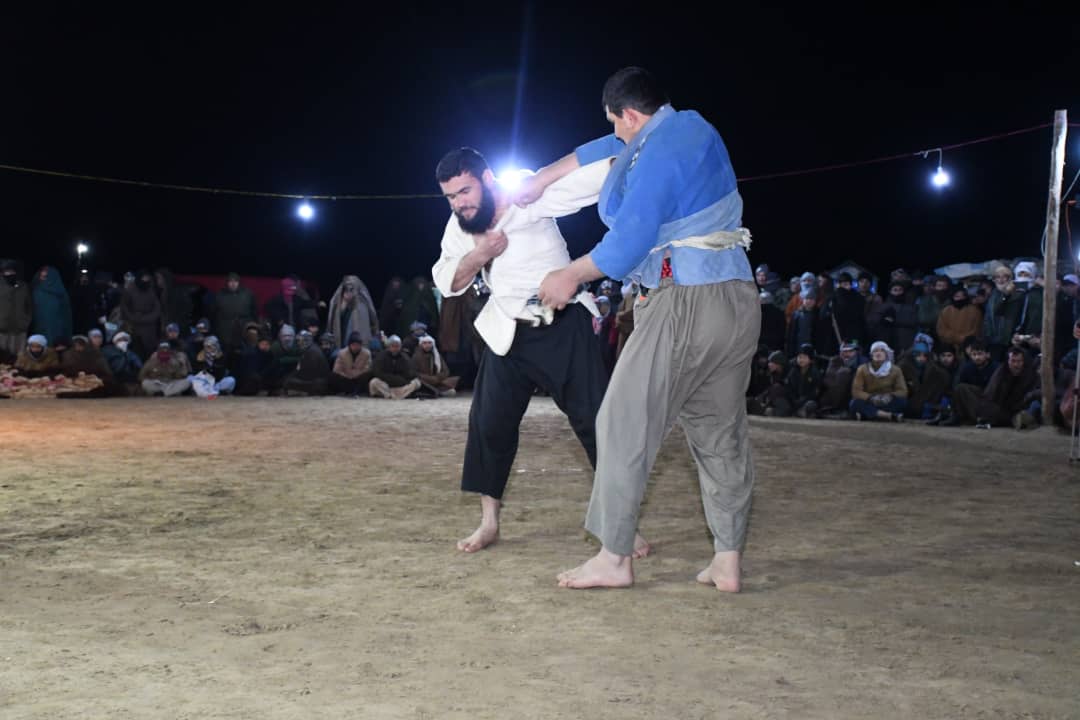 جوزجان؛ مسابقات کورش محلی میان ۶۰ ورزشکار در ولسوالی خواجه دوکوه برگزار گردید