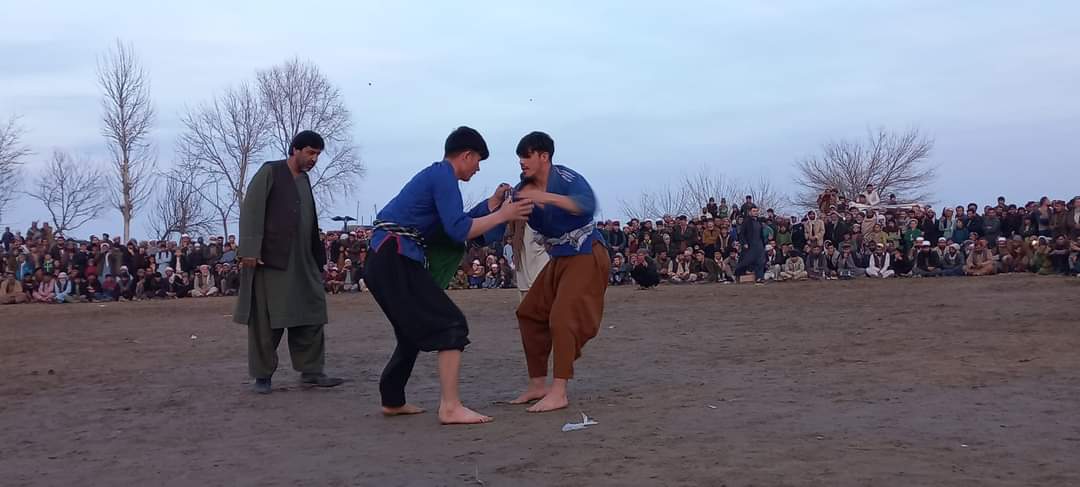 کندز؛ گلتېپې ولسوالۍ کې د ۷۴ پهلوانانو تر منځ د کورش سيالۍ تر سره شوې