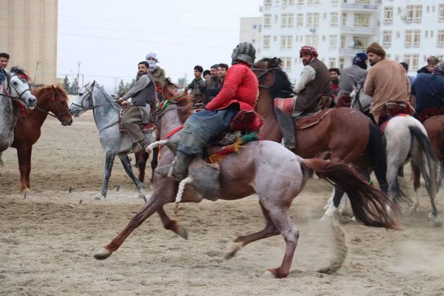 بلخ ؛ رقابت‌های بزکشی میان ۵۰ چاپنداز در مزارشریف برگزار شد