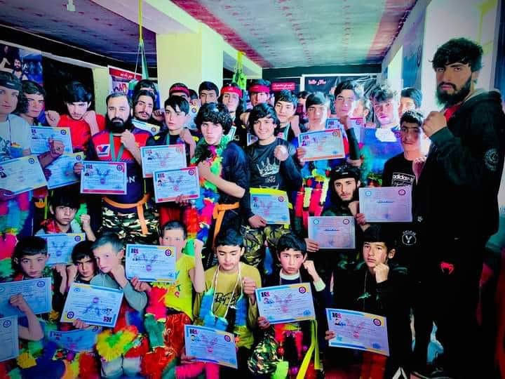 ميدان وردگ؛ سيدآباد ولسوالۍ کې د کي ون کيک بوکسينگ ۳۷ ورزشکارانو ته د ارتقاء کمربندونه ور وتړل شول