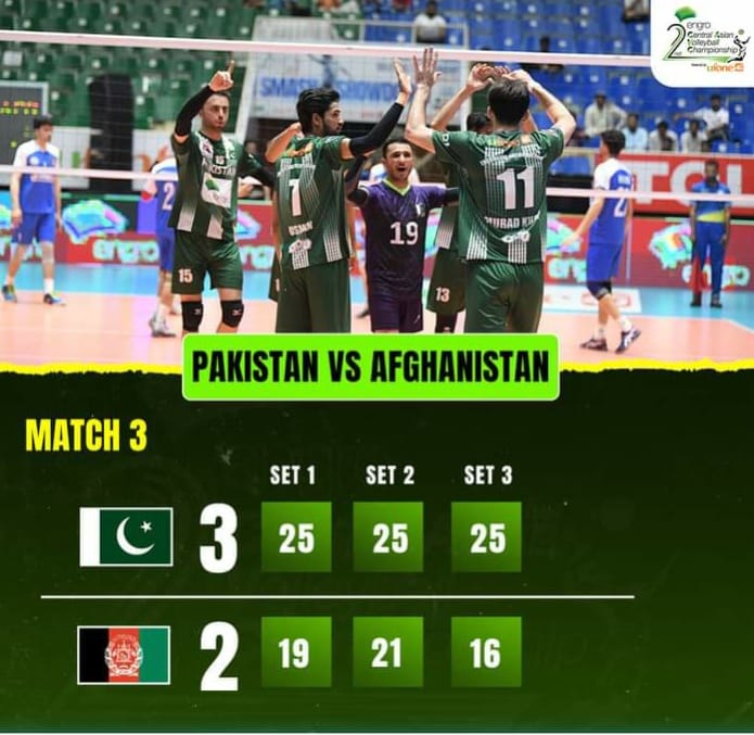 افغانستان د مرکزي آسیا والیبال سیالیو کې له پاکستان څخه ماتې وخوړه