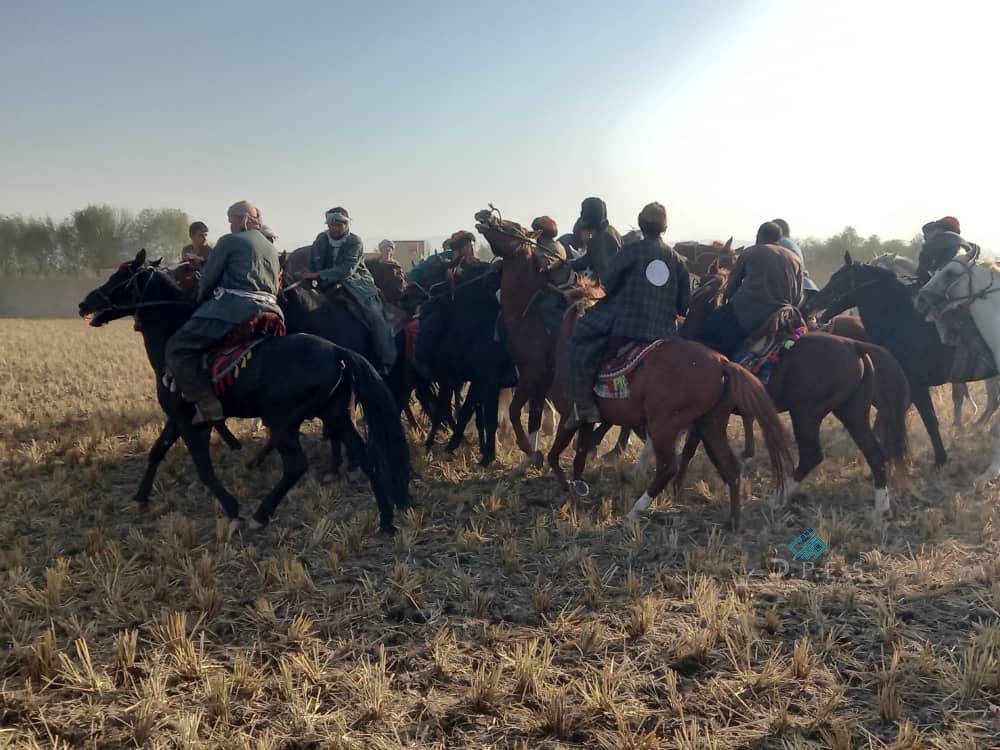 تخار: رقابت های بزکشی میان ۴۰ تن در شهر تالقان برگزار شد