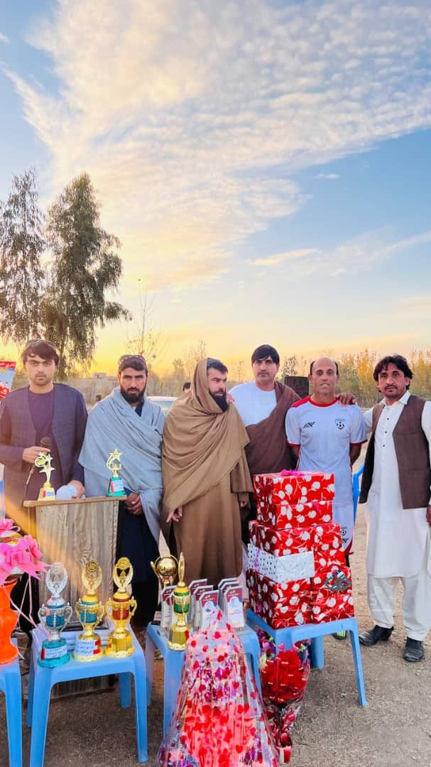 خوست؛ علیشېرو ترېزیو ولسوالۍ کې د ۳۵ لوبډلو ترمنځ د فوټبال سیالۍ پای ته ورسېدې