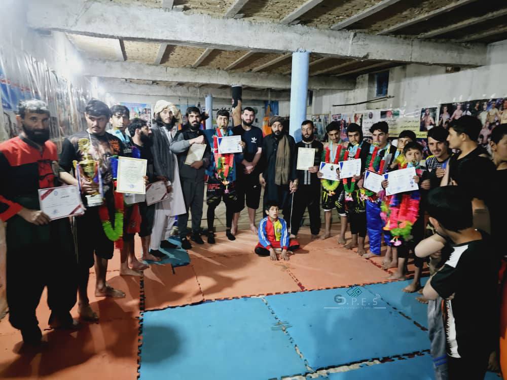 زابل؛ په شاجوی ولسوالۍکې د ۲۸ ورزشکارانو ترمنځ د کیک بوکسېنګ سیالۍ ترسره شوې