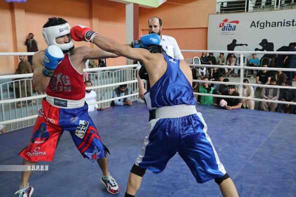 کابل کې د ۱۰۵ کلبونو د ورزشکارانو ترمنځ د بوکسېنګ ټاکنیزې سیالۍ جریان لري