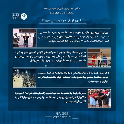 د تيرې اونۍ مهم ورزشي خبرونه!