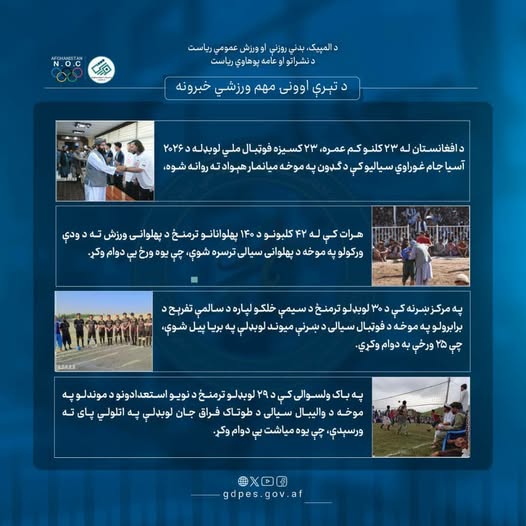 د تېرې اوونۍ لنډ او مهم ورزشي خبرونه!