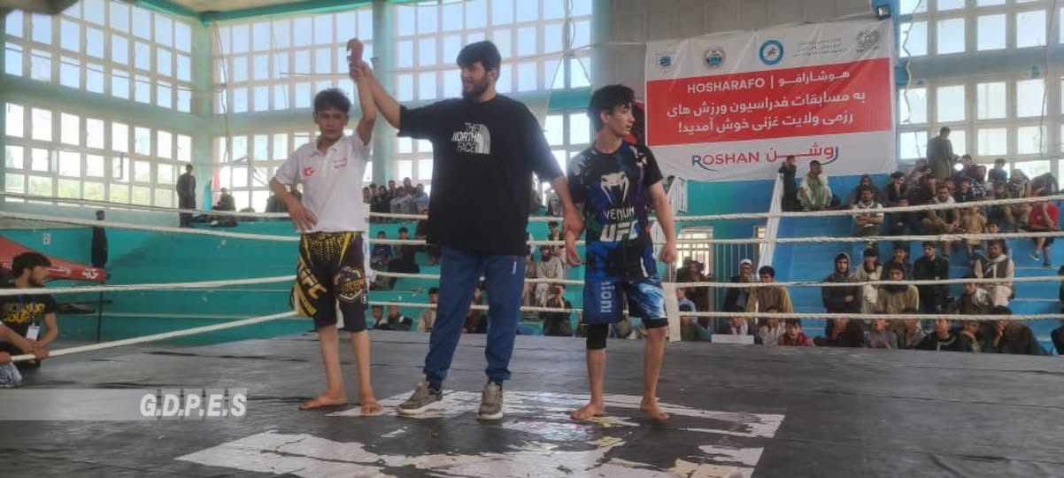 غزنی؛ سومین دور مسابقات ورزش‌های رزمی در سبک هوشارافو با اشتراک ۱۲۰ تن در شهر غزنی برگزار شد