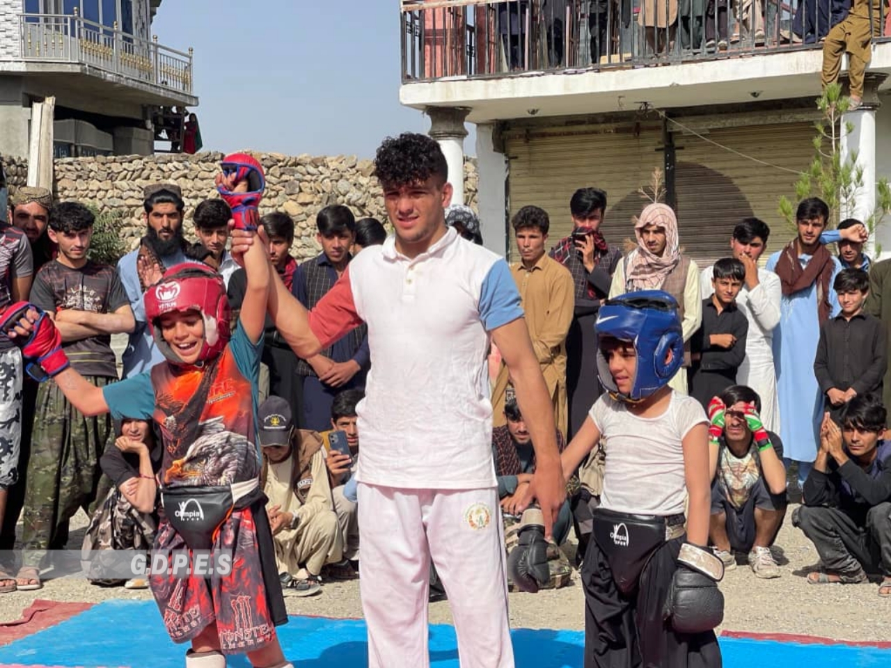 پکتیا؛ ډنډې پټان ولسوالۍ کې د ۱۰۰ ورزشکارانو ترمنځ د سامبو او کورش سيالۍ ترسره شوې