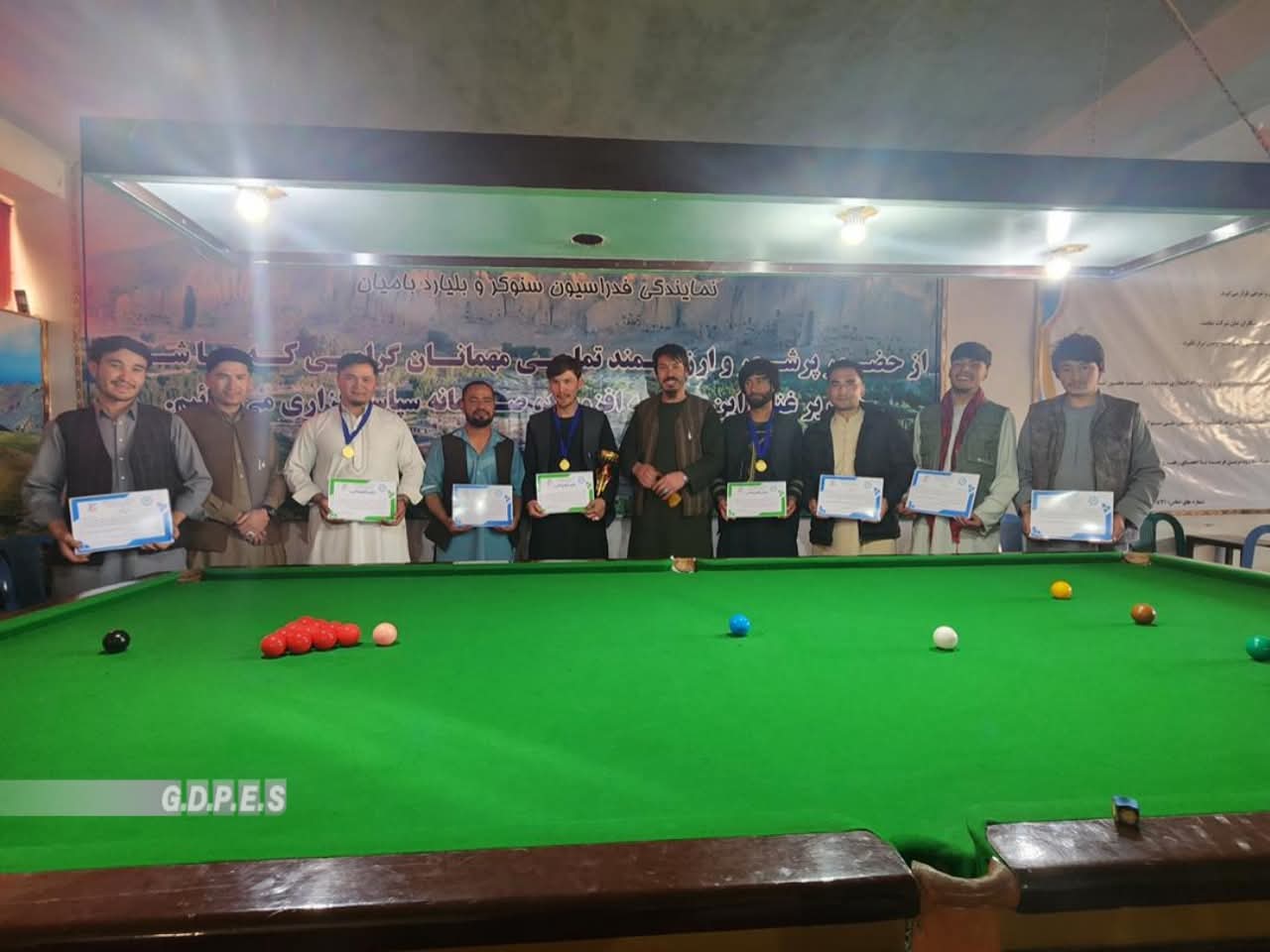 پایان مسابقات منتخبه سنوکر ولایت بامیان 