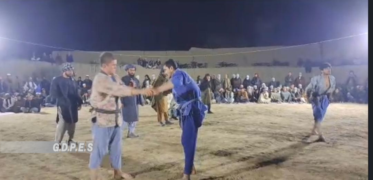 بلخ؛ مسابقات محلی کورش میان ۵۰ ورزشکار در ولسوالی چاهی برگزار شد