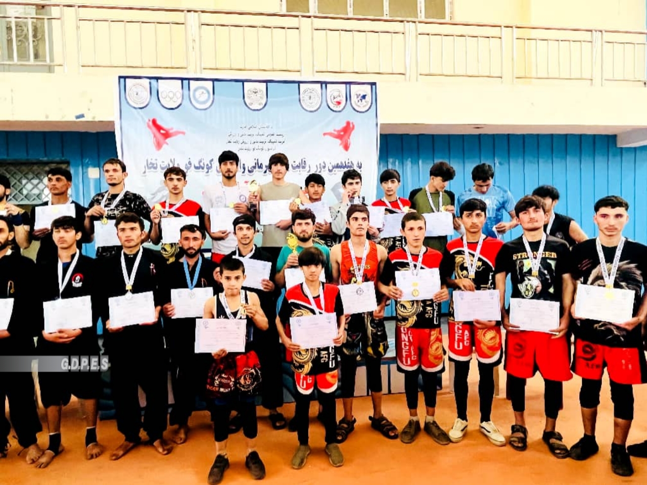 تخار؛ هفدهمین دور رقابت های قهرمانی و انتخابی کونگ فو با اشتراک ۶۰ تن ورزشکار در شهر تالقان برگزار شد