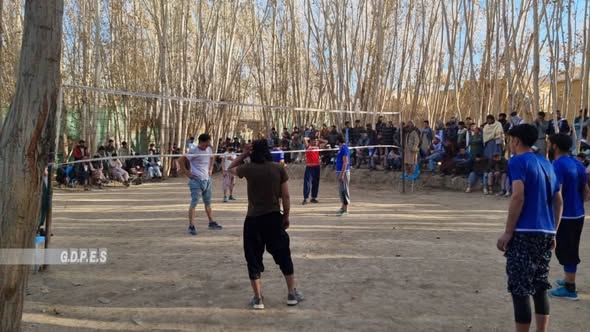 آغاز مسابقات سطح الف والیبال در بامیان