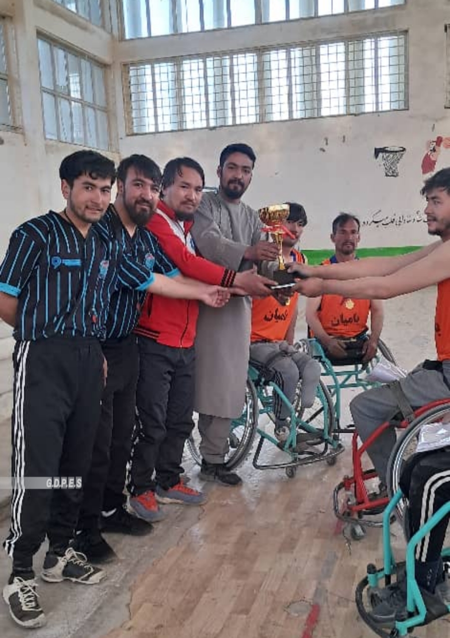 بامیان؛ رقابت های ویلچر بسکتبال با اشتراک چهار تیم در شهر این ولایت برگزار شد