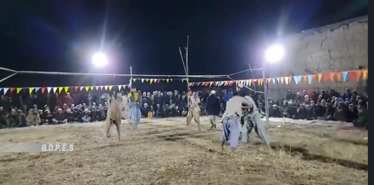بلخ؛ چاهي ولسوالۍ کې د ۶۰ پهلوانانو ترمنځ د کورش سيالۍ وشوې