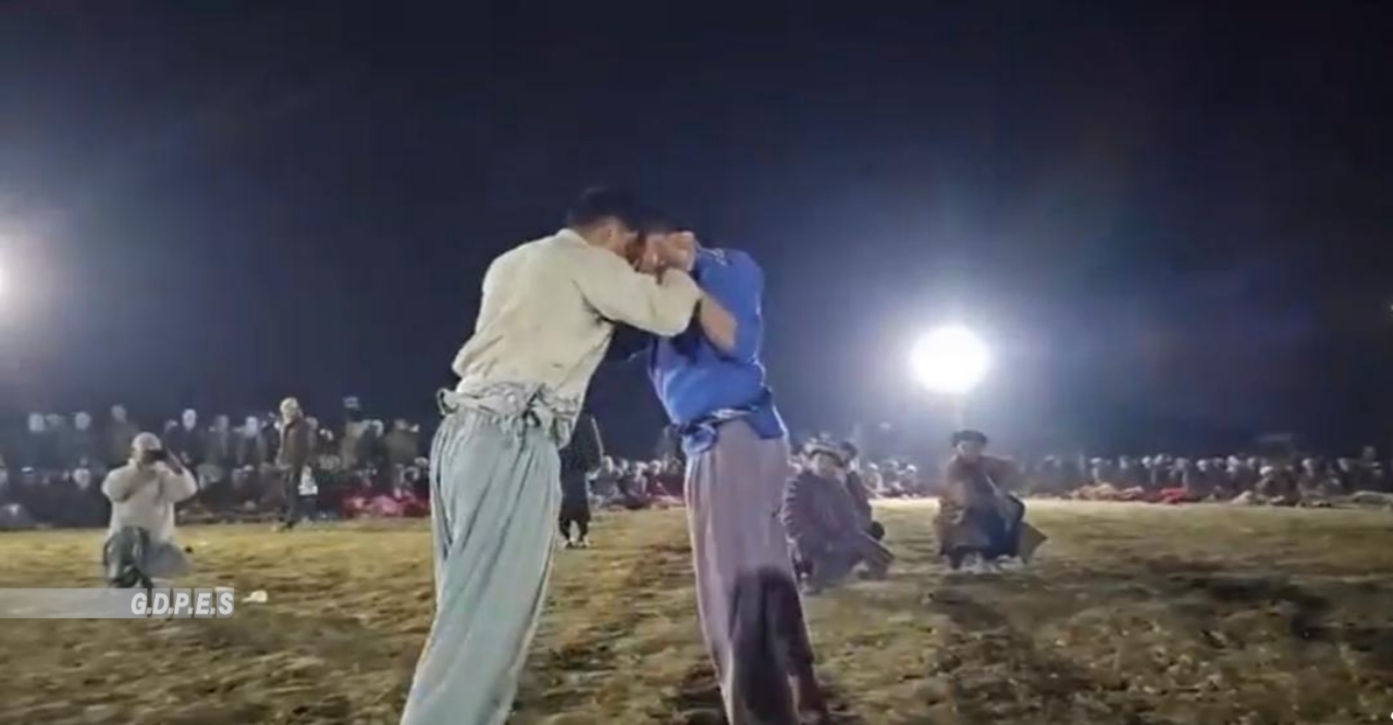 بلخ؛ چاهي ولسوالۍ کې د ۱۰۰ پهلوانانو ترمنځ د کورش سيالۍ وشوې