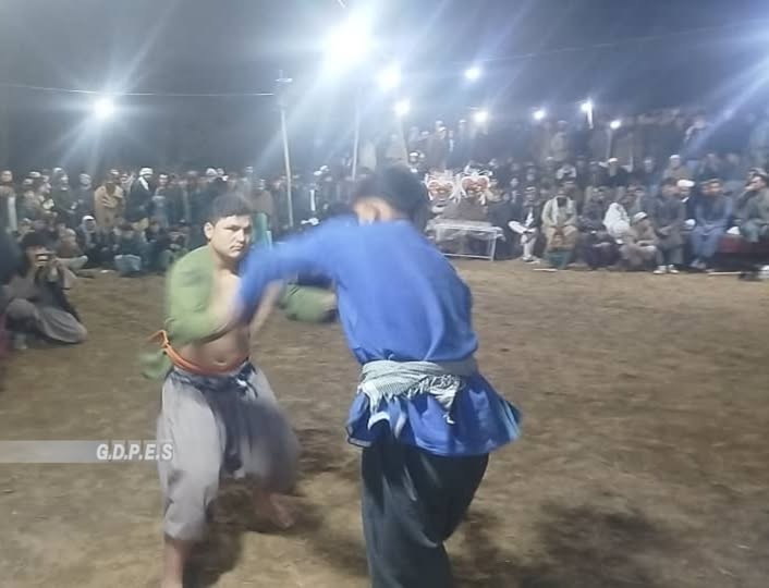 کندز؛ امام صاحب ولسوالۍ کې د ۵۵ ورزشکارانو ترمنځ د غېږ نیونې سیالۍ ترسره شوې