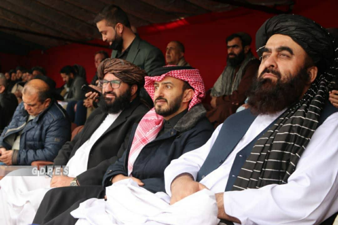 کابل؛ حضور مولوی امیرخان متقی وزیر خارجه افغانستان در روز هفتم لیگ برتر بزکشی افغانستان