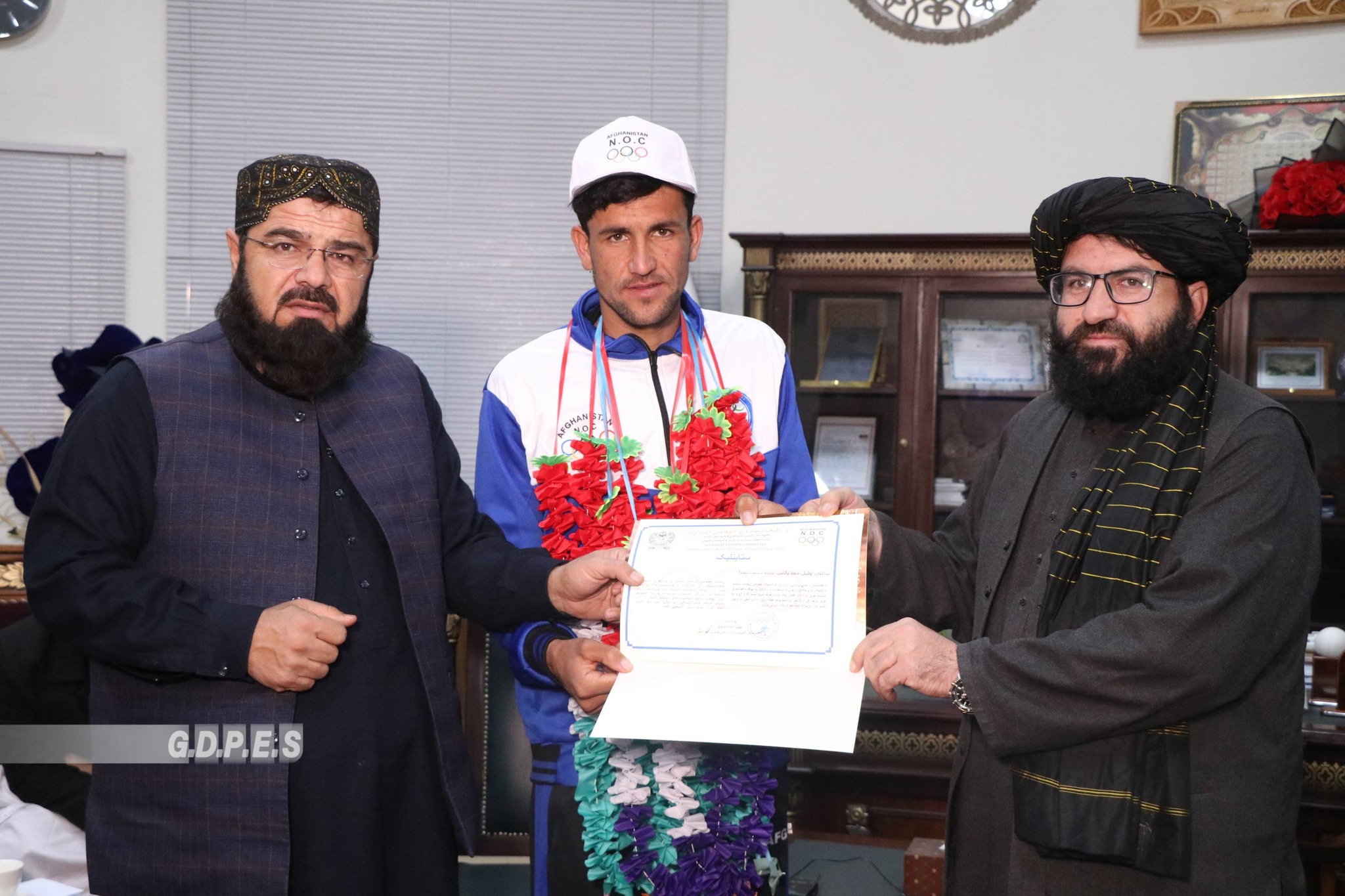 کابل؛ د ورزش ادارې رهبري له لوري د پکتیکا ورزشکار وکیل احمد پکتین وستايل شو