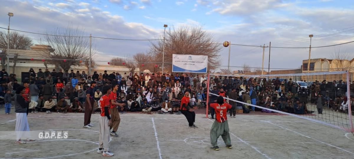 خوست کې د ۲۴۷ زره افغانیو په لګښت د والیبال لوبغالی جوړ شو
