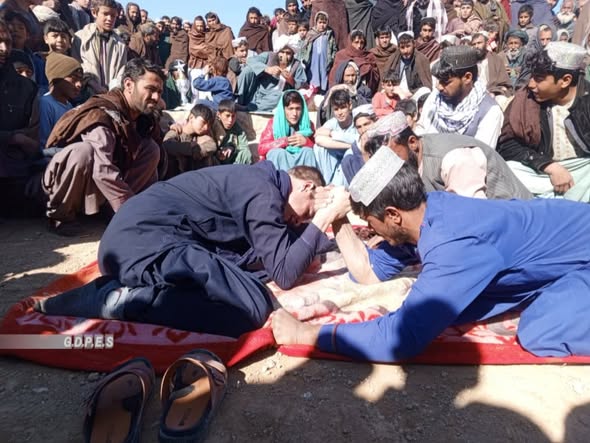 مسابقات دست کشتی در ولسوالی کجران ولایت دایکندی برگزار گردید