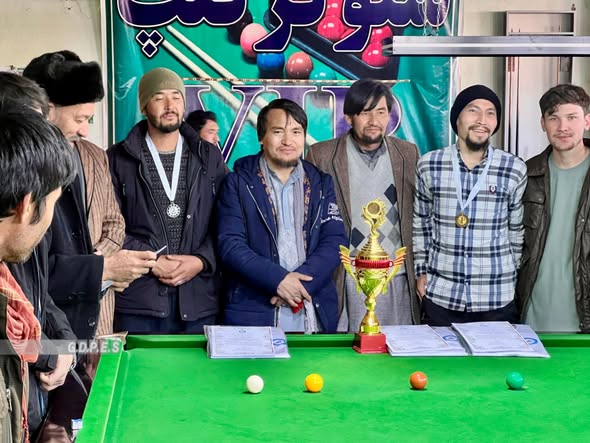 پایان مسابقات سنوکر در ولایت بامیان