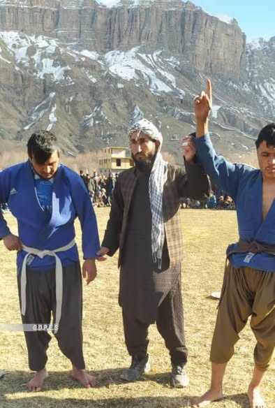 سرپل؛ کوهستانات ولسوالۍ کې د ۳۶ پهلوانانو ترمنځ د پهلوانۍ سیالۍ وشوې