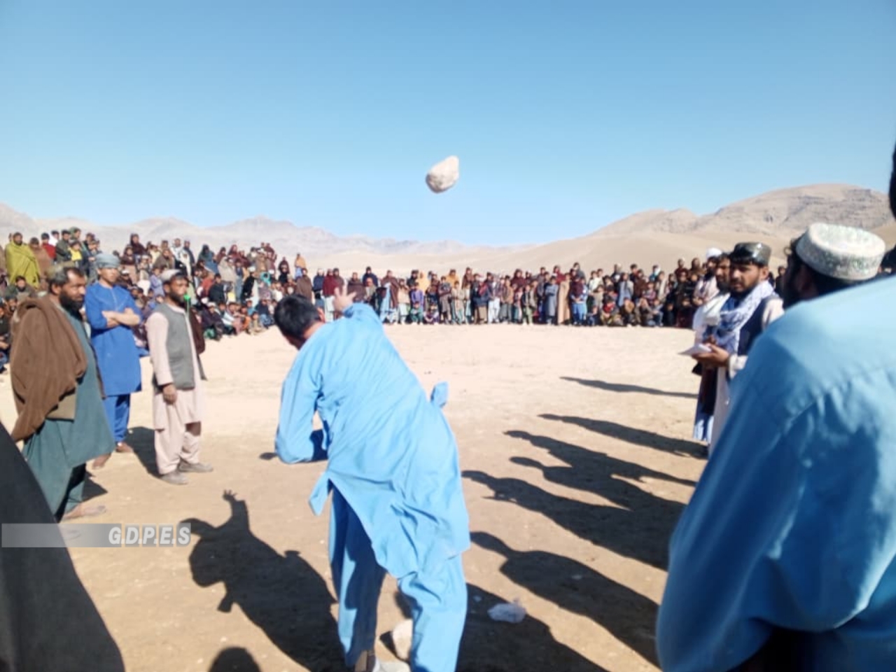 مسابقات پرتاب سنگ میان بیست‌و دو ورزشکار در ولسوالی کجران ولایت دایکندی برگزار گردید