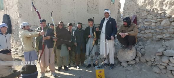 مسابقات نشان زنی با تیرو کمان ۳۲ ورزشکار در ولسوالی جغتوی ولایت غزنی به پایان رسید