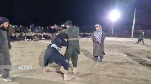 مسابقات کورش با اشتراک ٦٠ ورزشکار در قریه کوک آباد ولسوالی چهاربولک ولایت بلخ برگزار گردید