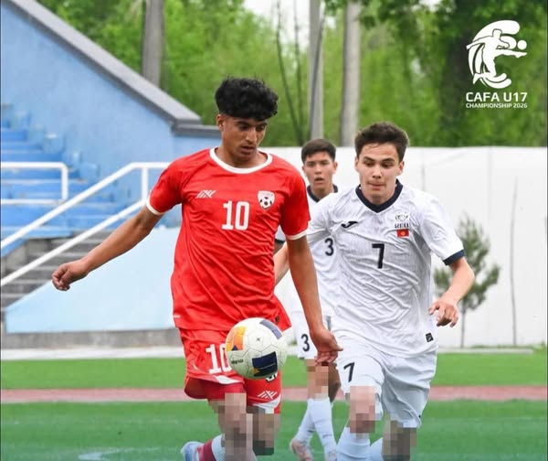 د فوټبال له ۱۷ کلونو کم عمره ملي لوبډلې قرغیزستان ته ماته ومنله