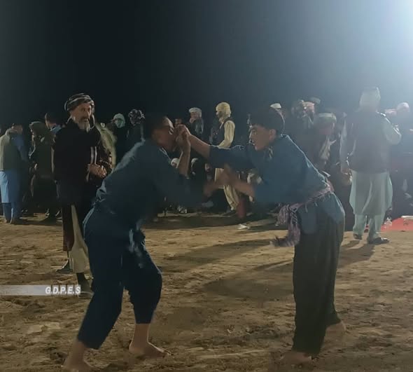 بلخ؛ چهار بولک ولسوالۍ کې د ٦٠ پهلوانانو ترمنځ د کورش سیالۍ وشوې