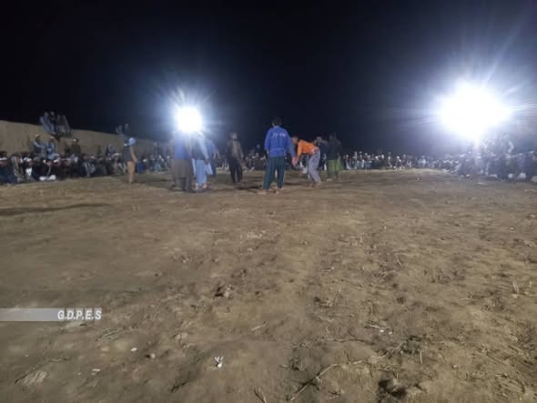 بلخ؛ چاهي ولسوالۍ کې د ٧٠ پهلوانانو ترمنځ سيالۍ وشوې