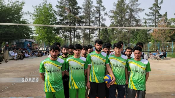 بلخ؛ په مرکز مزار شريف ښار کې د ۱۵ لوبډلو ترمنځ د والیبال سیالۍ پیل شوې