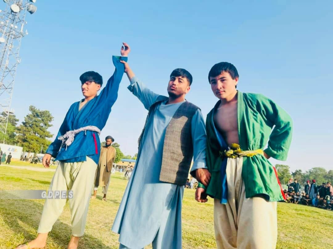 مسابقات کورش میان ۱۲۰ ورزشکار در شهر شبرغان مرکز ولایت جوزجان برگزار گردید