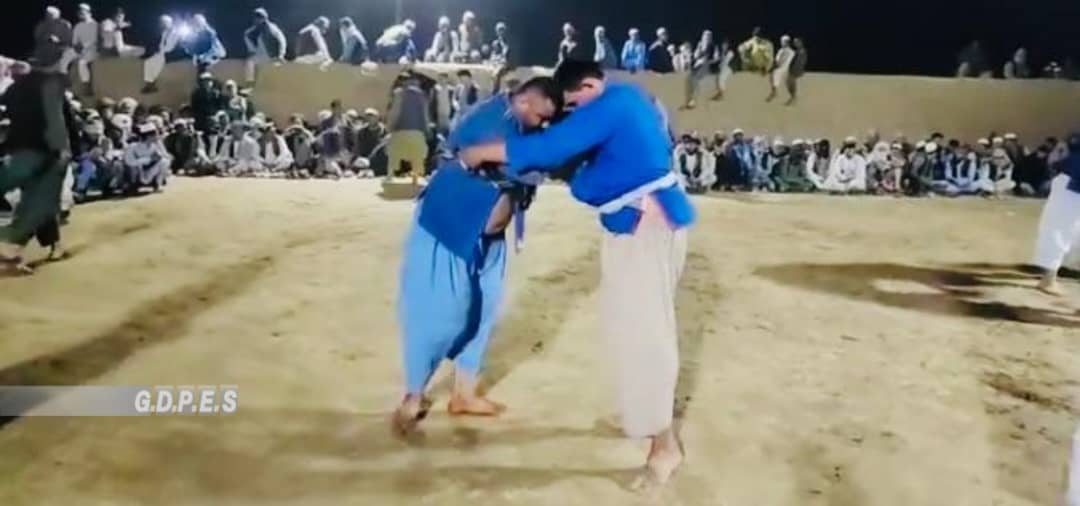 مسابقات پهلوانی میان ۸۰ ورزشکار در ولسوالی منگجک ولایت جوزجان برگزار گردید