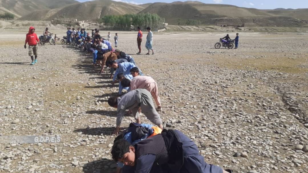 مسابقات دوش میان ۲۵ ورزشکار در ولسوالی دولتیار ولایت غور برگزار گردید