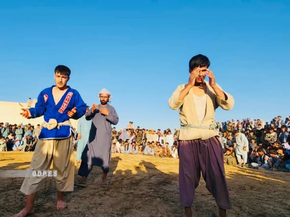 جوزجان؛ مرکز شبرغان ښار کې د ۱۰۰ ورزشکارانو ترمنځ د پهلوانۍ سيمه ييزې سيالۍ وشوې