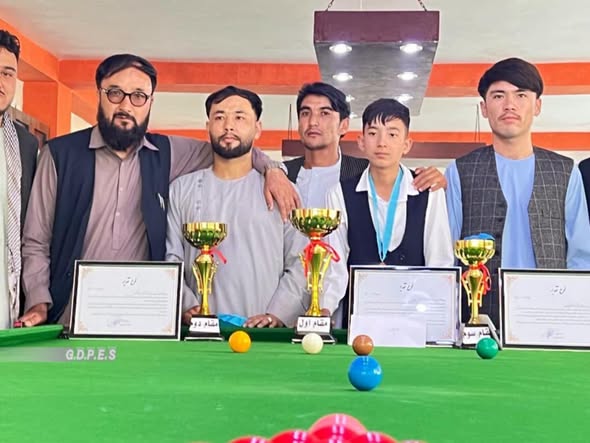 مسابقات سنوکر میان ۳۲ بازیکن در ولسوالی جاغوری ولایت غزنی خاتمه یافت