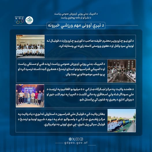 #د_افغانستان_اړوند_د_تېرې_اوونۍ_مهم_ورزشي_خبرونه